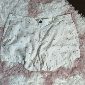 Old Navy Everyday Shorts Linen Blend Palm Tree Print Women's Size 10